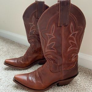 Justin real leather cowgirl boots